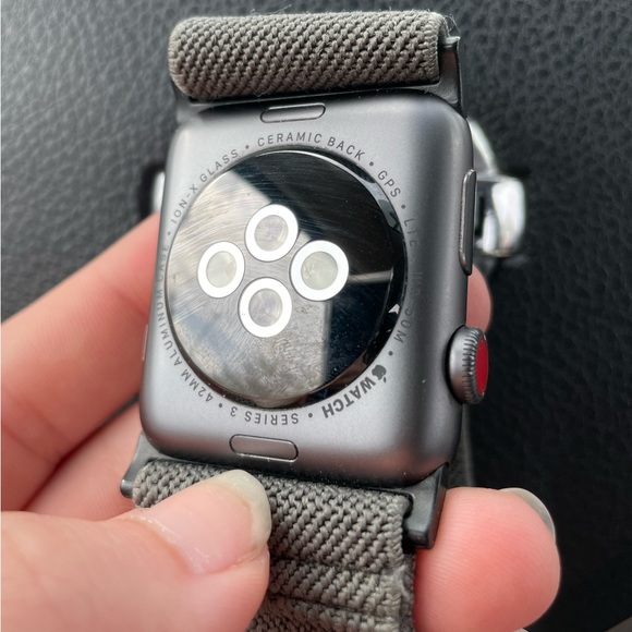 Apple Watch 44mm Series 3 (GPS + WIFI) with Dark Gray Watch Band - Picture 2 of 4